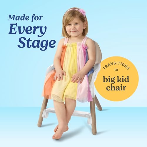 Graco Ready2Dine DLX 4-in-1 Highchair, Portable High Chair with 4 Growing Stages, Foldable Baby High Chair, Toddler Feeding Seat, Youth Stool, and Big Kid Seat, Linden