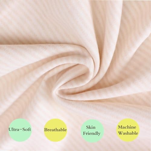 Smluckyg 6 Pack Organic Cotton Baby Bath Set, Ultra Soft Embroidered Hooded Towel and 5 Washcloths, Premium Gentle Newborn, Toddlers Gift for Sensitive Skin, Brown 30 x 30 Inch