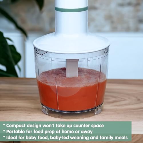 Sage Spoonfuls Baby Food Maker, Processor and Immersion Blender with Dishwasher-Safe Stainless Steel Attachments for Meal Prep & Baby-Led Weaning, White