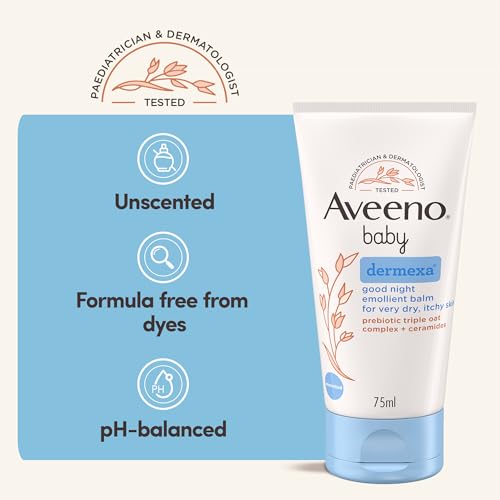 Aveeno Baby Dermexa Good Night Emollient Balm, 75 ml