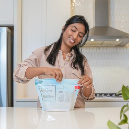 Ameda CleanEase Microwaveable Steam Sterilizer Bags for Baby Bottles & Breast Pump Parts | Microwave & Breast Pump Sterilizer | BPA Free | 20 Uses per Bag (7 Count)