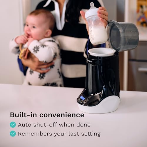 Baby Brezza Fast Baby Bottle Warmer - Baby Milk + Breastmilk Warmer Defroster – 2 Unique Temperatures for Breastmilk + Formula - Universal Fit for All Bottles, Bags + Jars