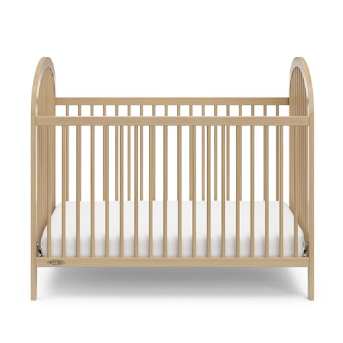 Graco Olivia Convertible Crib and Graco Premium Foam Crib & Toddler Bed Mattress Bundle (Driftwood) – GREENGUARD Gold Certified, Standard Crib Mattress, Baby Crib Converts to Toddler Bed & Daybed