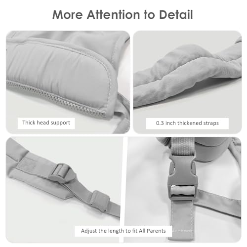 Shiaon Baby Carrier Newborn to Toddler(8-30lbs), Toddler Carrier with Adjustable Shoulder Strap, Baby Holder Carrier with Breathable Mesh Fabric, Grey