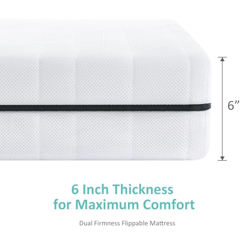 Dourxi Crib Mattress, Breathable Dual Sided Memory Foam Toddler Mattress