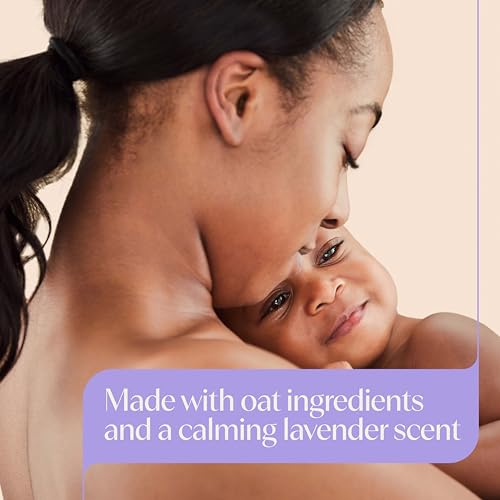 Aveeno Baby Nighttime Calming Comfort Bath, Baby Body Wash for Skin & Hair with Natural Oat Extract, Soothing Lavender & Vanilla Scent, Tear-Free Formula, No Added Parabens & Phthalates, 18 Fl Oz