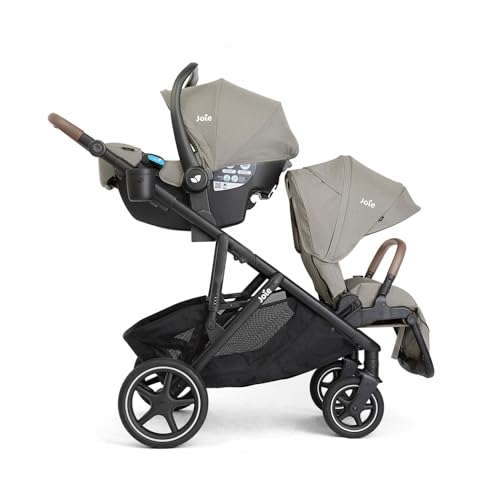 Joie Baby, Chive and Rue - All-in-One Convertible Single-to-Double Modular Stroller with 20+ Customizable Modes & All-Terrain Wheels, and Lightweight Infant Car Seat Travel System (Dove)