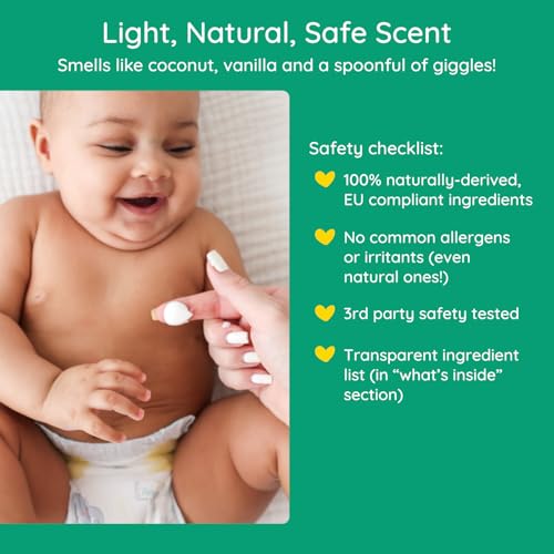 Bubbsi Newborn Baby Body Lotion - Deeply Moisturizing Whipped Organic Coconut Oil for Baby Skin, Vegan Toddler Moisturizer with Shea Butter, Vitamin E, Natural Scent (Refillable, 8oz)