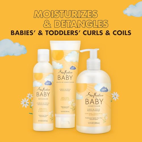 SheaMoisture Baby Body Wash & Shampoo + Curls & Coils Conditioner, 13 Oz Ea