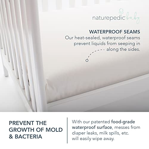 Naturepedic Organic Baby Crib Mattress - 2-Stage Lightweight Infant & Toddler Mattress - Waterproof Bed Mattress for Crib - Non-Toxic for Baby and Toddler Bed - 52" x 28”