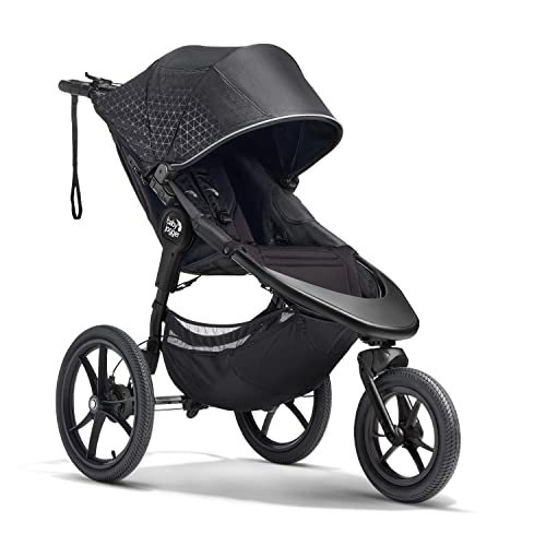 Baby Jogger® Summit X3 3-Wheel Jogging Stroller with Hand Brake, Baby Stroller with One-Hand Compact Fold, All-Wheel Suspension for Running, Jogging, and Everyday Outings, Midnight Black