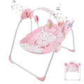 Enborbabe Baby Swings for Infants, Portable Baby Swing with Music, 5 Speed Levels, Timer, Infant Swing for Indoor Outdoor Use, 0-9 Months Up to 20 lbs