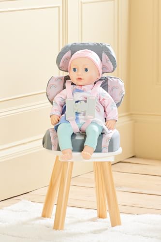 Casdon Grey Car Booster Seat. Dolls Car Booster Seat for Children Aged 3+. Suits Dolls Up to 35cm in Size