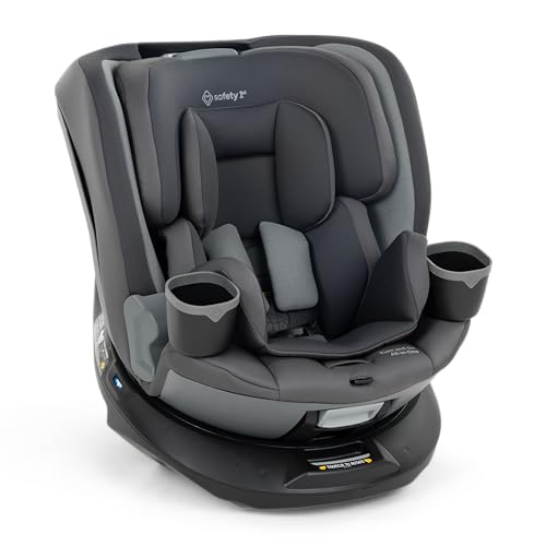 Safety 1st Turn and Go 360 ST 360 Rotating Car Seat, SafetySwivel, SecureTech Installation, All-in-One Convertible Car Seat, 3-in-1 Rear-Facing, Forward-Facing, Booster, 5-100 lbs, Siberian Caviar