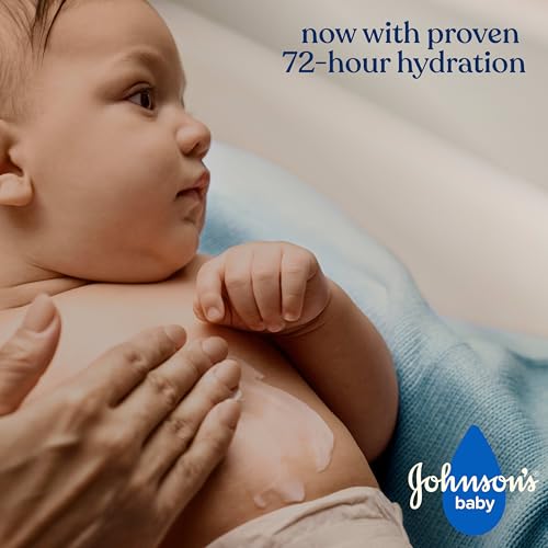 Johnson's Baby Lotion with Coconut Oil, Aloe Vera & Vitamin B5, 72 HR Hydration, Skin Moisturizer, Hypoallergenic, Newborn Safe, Protects From Dryness & Strengthens Skin, Baby Essentials, 13.6 fl. oz