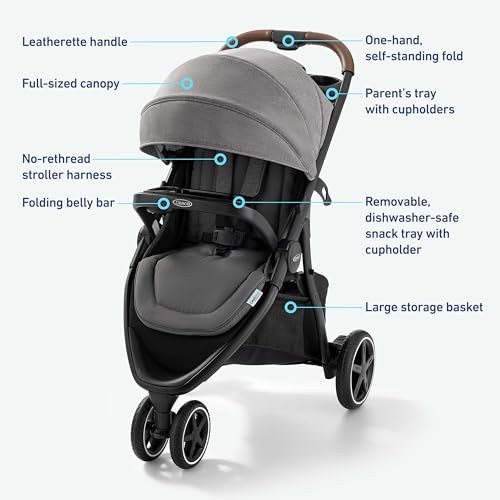 Graco® Outpace LX All-Terrain Travel System - Includes SnugRide Lite Infant Car Seat, Briggs, High-Performance Stroller/Car Seat Combo, Practical & Durable
