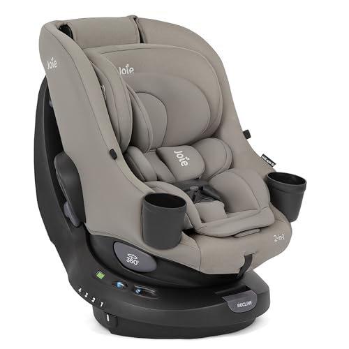 Joie Baby, Chili Spin SI 360 Rotating 2-in-1 Convertible Car Seat, Rear and Forward-Facing, No-Rethread Harness, Side Impact Protection (Dove)