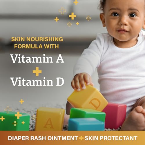 A+D Original Diaper Rash Ointment, Baby Skin Protectant with Lanolin and Petrolatum, Seals Out Wetness, Helps Prevent Diaper Rash, 1.5 Ounce Tube, Packaging May Vary
