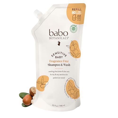 Babo Botanicals, Shampoo and Wash Refill Baby Sensitive, 32 Fl Oz