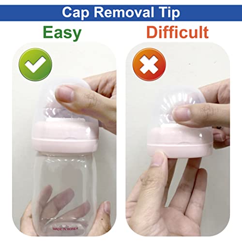 Maymom Dome Caps for Lansinoh Spectra Pigeon Wide-Mouth Collar Ring Compatible with Lansinoh Bottle Top Bottle Lid, 6pcs