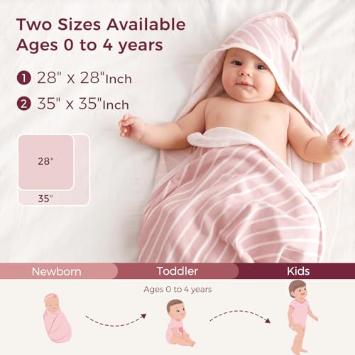Momcozy Baby Towel with Hooded - Ultra Soft & Absorbent Large Bath Towel Set for Comfort & Gentle on Baby's Skin - Shower Gift & Bath Essential & Baby Registry Search for Newborn,Infant,Toddler,Kids