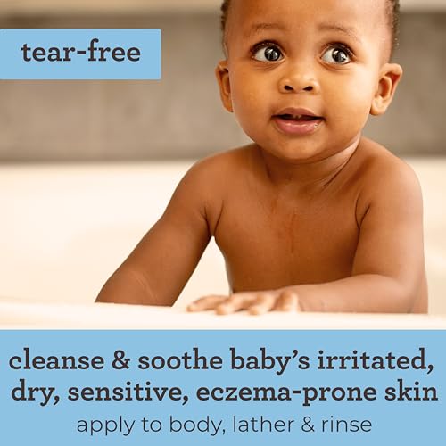 Aveeno Baby Cleansing Therapy Moisturizing Baby Body Wash with Natural Oatmeal & ProVitamin B5, Gentle Tear-Free Baby-Bath Wash for Sensitive & Eczema-Prone Skin, Hypoallergenic, 8 oz (Pack of 2)