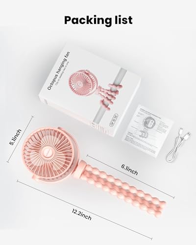 welodorir Portable Stroller Fan Rechargeable Buggy Clip on Fan