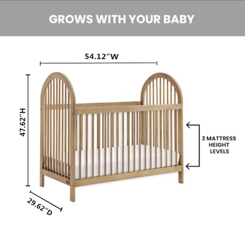 Soho Baby Everlee Convertible Island Crib, Honey Wood