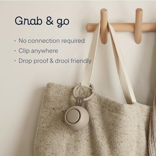 Hatch Go | Portable Sound Machine for Babies and Kids | Sleep Soother | 10 Soothing Sounds | White Noise | Shush | Travel | Registry Gift | Baby Shower | Clips on Stroller | Greige