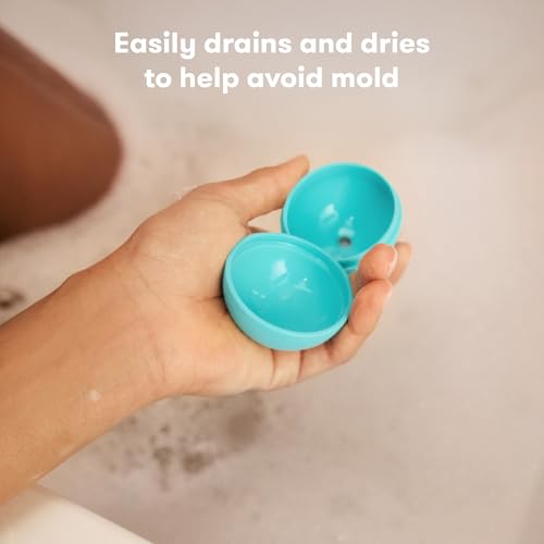 Frida Baby Stack + Pour Bath Tower Bath Toy, Bath Toys for Toddlers, Teaches Child to Grasp, Stack & Scoop. Gross to Fine Motor Skills, Hand Eye Coordination, Sort by Size, Count, Pretend Play