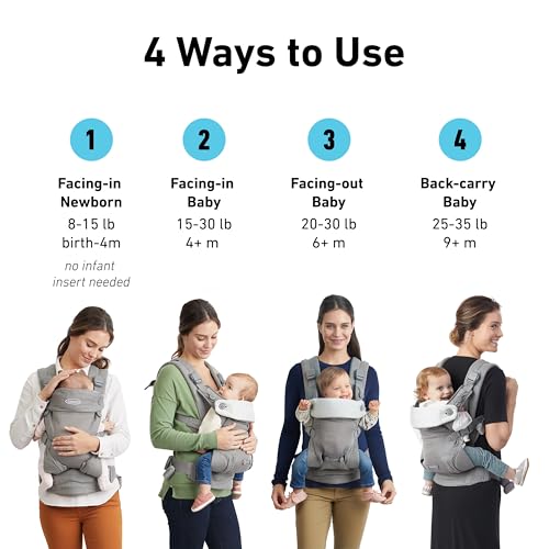 Graco® Cradle Me 4 in 1 Baby Carrier | Includes Newborn Mode with No Insert Needed Black Onyx