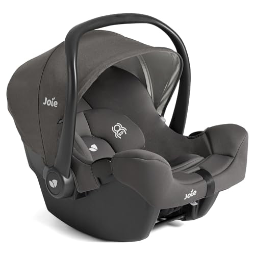 Joie Baby, Nutmeg and Rue Travel System – Travel Friendly Compact Stroller with Automatic Fold, Lightweight Car Seat & Anti-Rebound Base (Thunder)