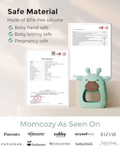 Momcozy Baby Kit, Baby Shower & Registry Essential Kit for Grooming & Cleansing Care, Includes Electric Nail File, Teether, Bath Brush, Cradle Cap Brush,Comb, Finger Toothbrush,Newborn Must-Have