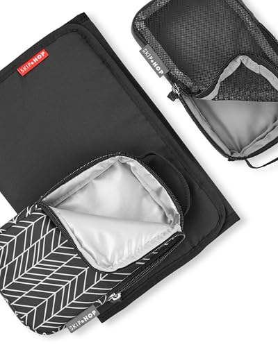 Skip Hop Diaper Bag Backpack: Forma, Multi-Function Baby Travel Bag with Changing Pad & Stroller Attachment, Jet Black