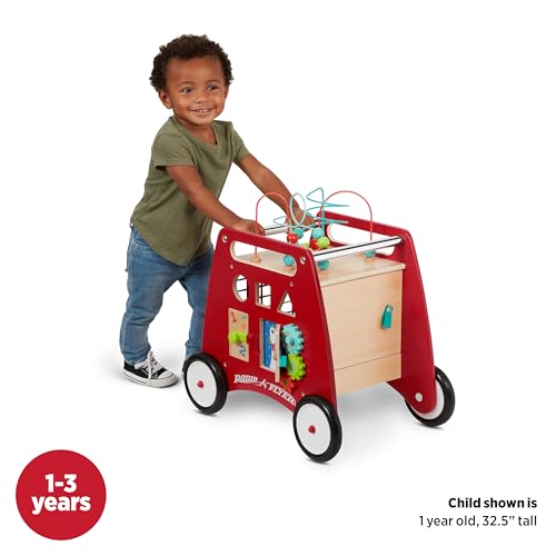 Radio Flyer Deluxe Push & Play Cube Walker, Walker Toy for Ages 1-3