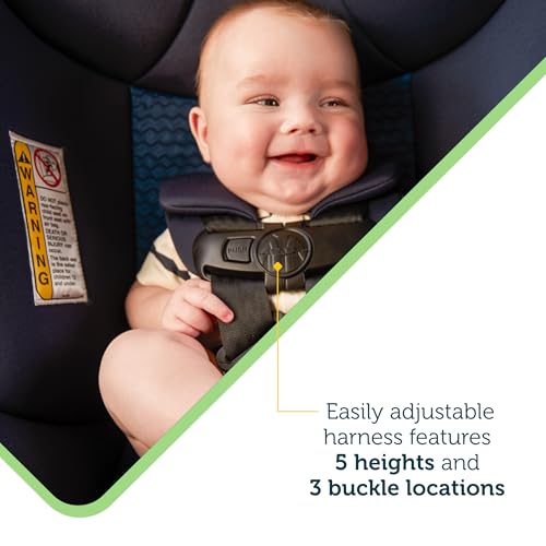 Safety 1st Smooth Ride Convertible Car Seat, 2-in-1 Rear & Forward Facing, 5-40 lbs, 30-50 lbs, Fits 3 Across, Slim Design, Latch, Machine-Washable, Travel-Ready, Crater Lake