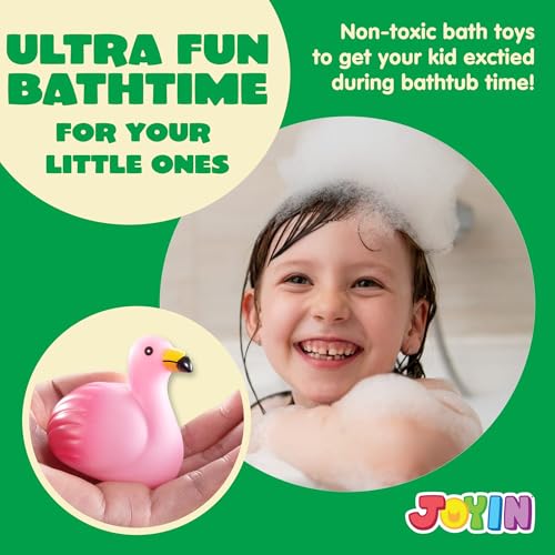JOYIN 12 PCS Light Up Bath Toys, Toddler Flashing Colourful LED Bathtub Mermaid Toy, Baby Bathtime Floating Rubber Shower Gifts for Infant Kids Girls Valentines Easter Basket Stuffers Pool Party Favor