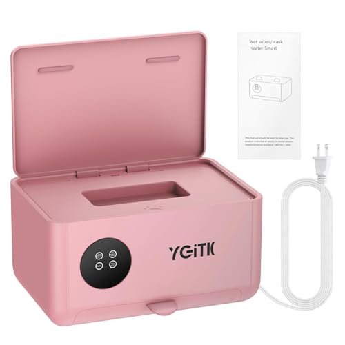 YGiTK Portable Baby Wipe Warmer —Dual Layer with Face Mask Heating Wet Wipe Warmer, 4-Level Temperature Adjustable,Large Capacity and Touch Control, Fast Heating for Newborn Night Care