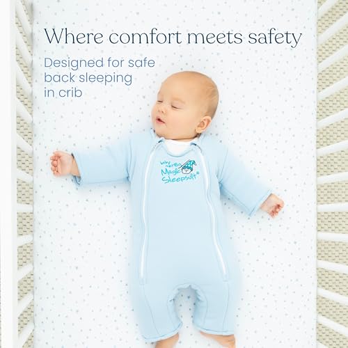 Magic Sleepsuit Baby Merlin's Cotton Baby Swaddle Transition Product - Soft and Cozy Design, Double Zipper for Easy Diaper Changes, Promotes Safe Sleep, 3-6 Months - Yellow - Large 18-21lbs