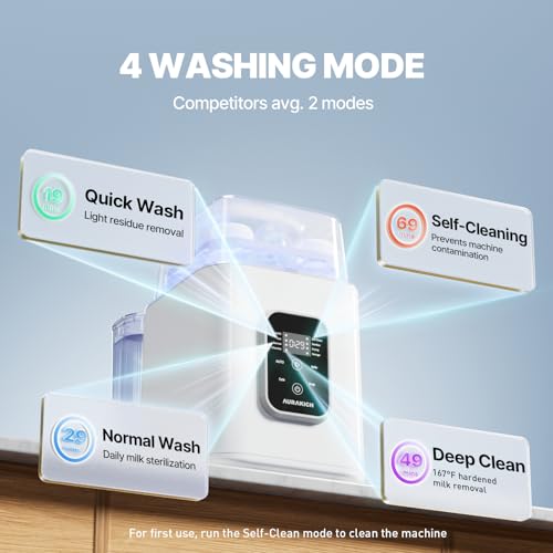 AURAKICH Baby Bottle Washer, Sterilizer & Dryer