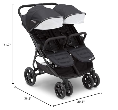 Jeep Destination Ultralight Side x Side Double Stroller, Midnight