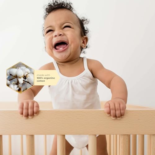 Burt's Bees Baby Unisex Baby Bodysuits 100% Organic Cotton Infant Gender Neutral Short Sleeve One Piece Outfit, NB - 24M