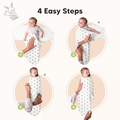 KeaBabies 3-Pack Organic Baby Swaddles for Newborns, Infant (Cosmo, 0-3M)