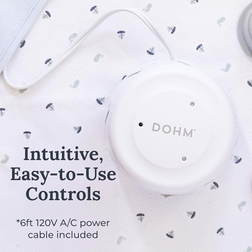 Yogasleep Dohm Uno White Noise Sound Machine, Real Fan Inside for Non-Looping White Noise, Sleep Aid, Office Privacy & Meditation for Adults & Baby, Registry Gift (White)