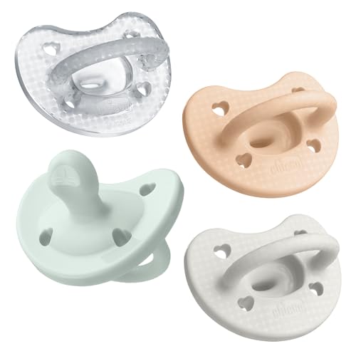 Chicco PhysioForma Luxe Orthodontic Pacifier 0-6 Months, 4-Pack Multicolor