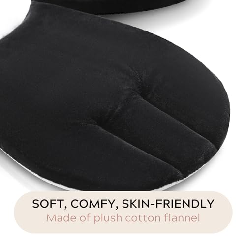 PandaEar Baby Bath Pad for Infant Newborn | Bath Seat Soft Panda Cushion Mat for Sink Bathtub Essentials Shower Gift (Black)