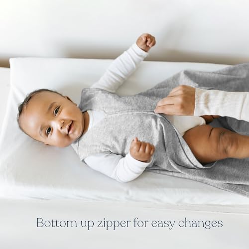 HALO SleepSack, 100% Cotton Wearable Blanket, Swaddle Transition Sleeping Bag, TOG 0.5, Sage Woodland, Medium, 6-12 Months