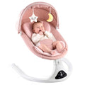 RIVIPLOU Electric Baby Swing with Remote Control - 5 Natural Motion Speeds, Detachable Seat Pad, Bluetooth Technology & Music, Portable Infant Swing for Indoor/Outdoor Use (0-12M, 20lbs, Pink)