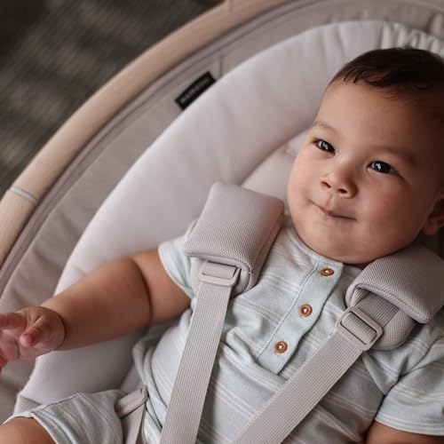 Maxi-Cosi Cassia Smart Baby Swing for Infants, Portable, Foldable Infant Swing with Music, 360 Rotation, 5 Speeds, 12 Melodies, EcoCare Fabric, Auto Motion Sensor, 2 Reclines, Classic Slate