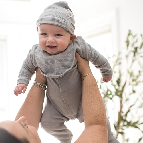 Burt's Bees Baby Unisex Infant Jumpsuit Set, 100% Organic Cotton 3-Piece Gift Outfit Coverall with Matching Hat and Bib